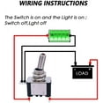 thumbnail image 2 of LED Illuminated On/Off Toggle Flick Switch Lighted Car Dash Dashboard 12V 20A, 2 of 5
