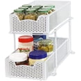 thumbnail image 4 of Simple Houseware 2 Tier Pull Out Cabinet Organizer Drawer for Under Sink and Bathroom, White, 4 of 4