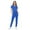 True Royal Blue, variant on Ultra Stretch Form Fitting Womens Scrub Set (True Navy Blue, X-Small)