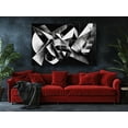 thumbnail image 2 of Black and White Geometric Abstract Canvas Wall Art - High-Quality Modern Print - Handcrafted Minimalist Decor - Stylish Wall Art - Gift for Contemporary Spaces, 2 of 7