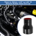 thumbnail image 2 of Unique Bargains 76mm to 102mm ID Straight Coupler Silicone Hose 4 Layers of Cloth Intercooler Heater Turbocharger Air Intake Pipe Radiator Coolant Tube Black Red 1 Pcs, 2 of 7