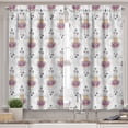 thumbnail image 2 of Ambesonne Hamsa Valance & Curtain, All Seeing Eye Ethnic Print, 55"x30", Peach Pink Blue, 2 of 6
