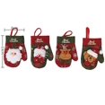 thumbnail image 4 of Juego de 4 cubiertos navideños, bolsillos para decoración de mesas navideñas, bolsas para vajilla navideña para el hogar, restaurantes y cenas, 4 of 5