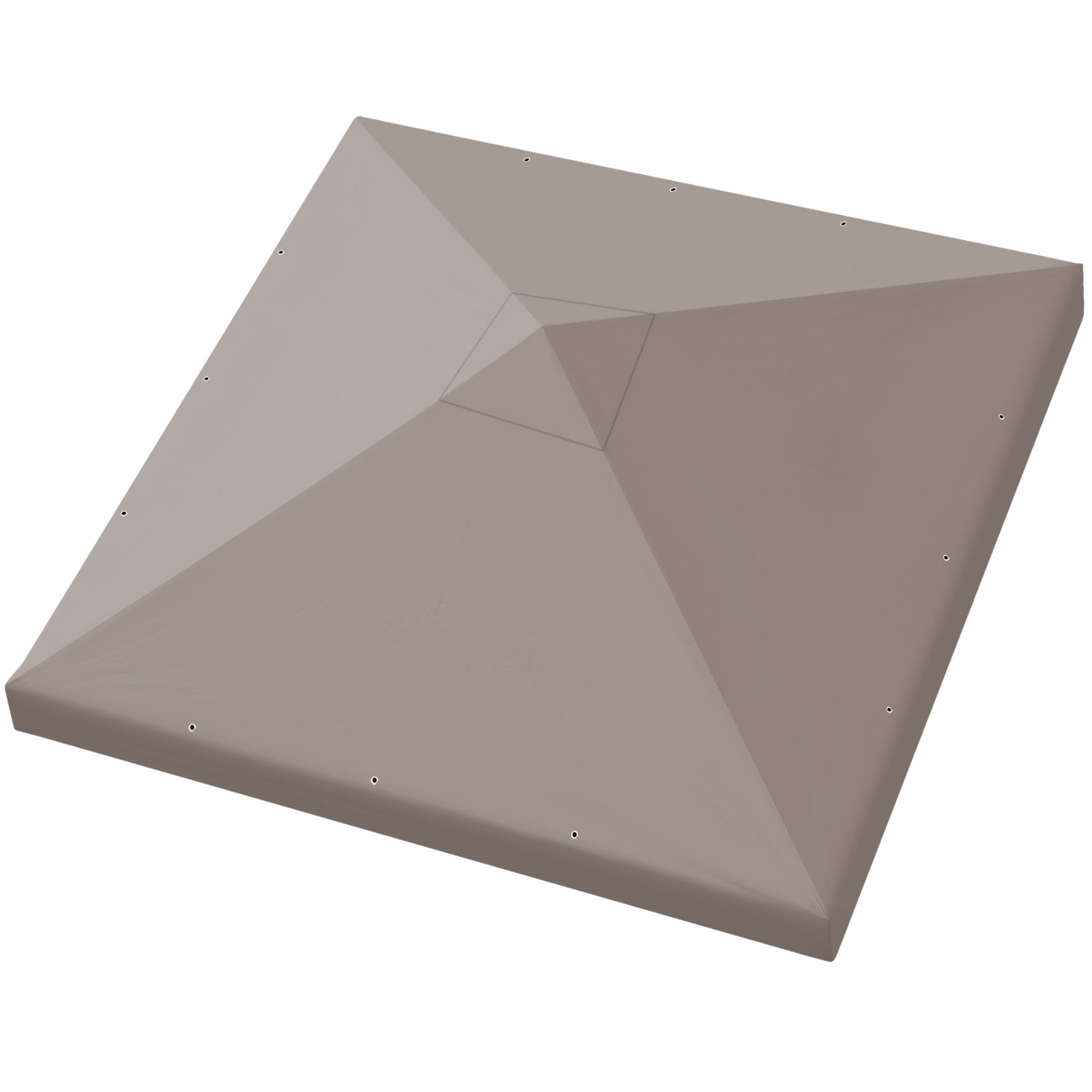 Sunrise Replacement top cover for 10'X10' gazebo canopy patio pavilion sunshade plyester single tier-Taupe