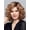 brown, variant on Women Curly Bob Wig Natural Style Side Bangs Heat Resistant Synthetic Hair