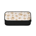 thumbnail image 2 of TEQUAN Large Capacity Pencil Case, Cute Paws Claw Print Animal Pattern Pencil Pouch 2 Compartments Pencil Bag (Black), 2 of 7