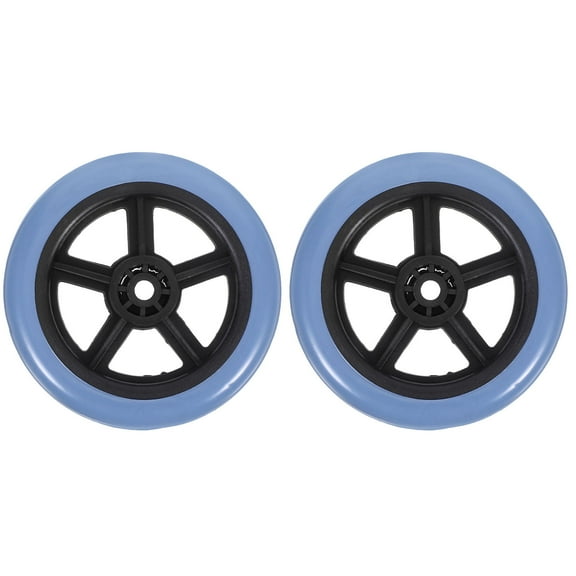 QIFULL 2Pcs Durable Front Wheel Replacement for Wheelchair Multipurpose Quiet Wear Resistant PVC Material