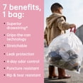 thumbnail image 3 of 13 Gallon Trash Bags Rose Scented (110 Count), Tall Kitchen Drawstring Garbage Bags ,Ultra-Flexible, Leak and Odor-Resistant High Density  Garbage Bags (White), 3 of 7