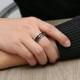 thumbnail image 5 of YAZI 8mm Moon Star Sun Statement Ring Stainless Steel Boho Jewelry for Women Men, 5 of 12