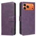 thumbnail image 1 of Wallet Case for iPhone 17 Pro RFID Blocking Flip Cover with Card Slots & Kickstand Purple, 1 of 7
