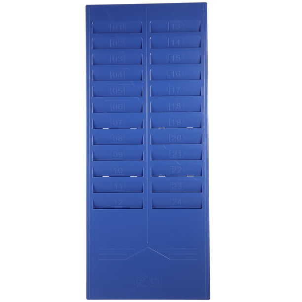 Estante para tarjetas de asistencia montado en la pared, estante para tarjetas de información, estante retráctil para almacenamiento de tarjetas de tiempo