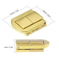 thumbnail image 2 of Uxcell Toggle Latch, 31mm Golden Decorative Hasp Suitcase Box Catch w Screws 4Pcs, 2 of 6