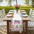 thumbnail image 4 of Table Runners 70 Inches Long Dress Scarves, Spring Gnomes Farmhouse Coffee/Dining/Kitchen Table Decor, Holiday Table Runner, Colorful Flowers Watercolor Butterfly Floral Plant 13x70 Inch, 4 of 9