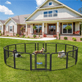 thumbnail image 2 of Alden Design 25″ Tall 6 Panels Metal Dog Playpen Fence for Outdoor Indoor, Black, 2 of 8