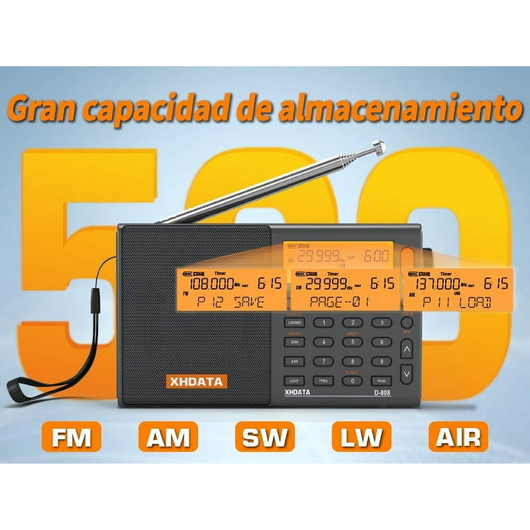XHDATA DSPラジオ D-808　動作品。 新品購入後、使用時間短い Amazon.co.jp: XHDATA D-808 ポケットラジオ FM AM SW LW エア