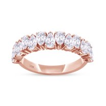 Pear Shape Half Eternity Wedding Band Ring For Women (10K Solid Gold) 1.20 Carat IGI Certified Lab Grown Diamond Stackable Promise Anniversary Ring Gift For Women