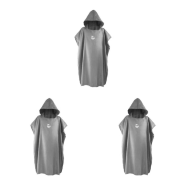 Eigraketly Poncho de microfibra para surf, cambiante, traje de neopreno para nadar, gris medio Type1 NO1