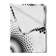 thumbnail image 2 of Abstract Soft Flannel Fleece Throw Blanket, Monochrome Spiral Big Dots Pattern Swirled Modern Design Illustration, Cozy Plush for Indoor and Outdoor Use, 50" x 70", Black White, by Ambesonne, 2 of 5