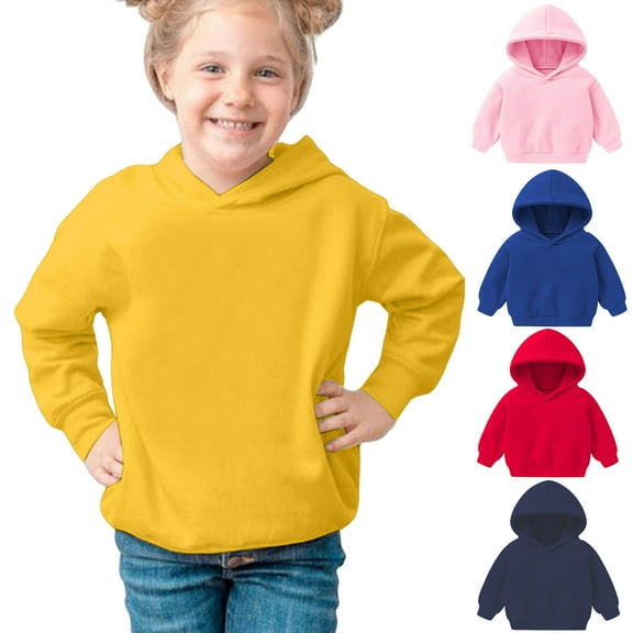 idosla Toddler Baby Solid Color Hoodies Cute Unisex Hooded Sweatshirt Pullover Girls Boys Casual Winter Warm Soft Sweater (Navy, 12-18 Months)