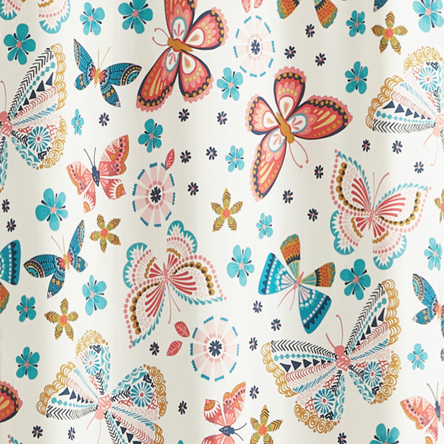 Your Zone Print Room Darkening Curtain Panel Pair, Set of 2, Multi-Color Butterfly, 30" W x 84"L