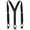 Black, variant on CTM 1.5 Inch Silky Feel Manhattan Button End Suspenders (Men)