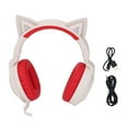 thumbnail image 2 of Cat Ear Wire Less Headphone with Mic, Volume Control Cat Ear BT Headphone, LED Light Foldable Music Gaming Headset with 3.5mm Aux Cable & Speaker for Kids Adults, 2 of 7