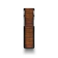 thumbnail image 2 of ATREUS Polished Black Ceramic Flat Wedding Band with Koa Wood Inlay - 10mm - Size 9, 2 of 3