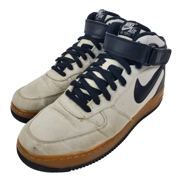 Ni - ke Ni - ke Shoes AIR FORCE 1 Mid 07 TXT Mens Size 10.5 LIGHT BONE BLACK AJ9514-004