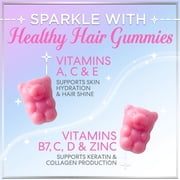 Hair Vitamin Gummy - Advanced Hair, Skin, Nails Supplement - Complete Beauty Complex with 5000mcg Biotin - Supports Thicker, Stronger, Fuller Hair for Women & Men - Berry Flavor - 120 Gummies