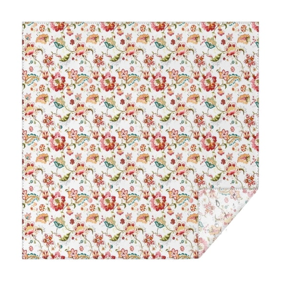 Pioneer Flower Floral Print Pattern Square Tablecloth,Waterproof Square Table Cover,Wipeable Spillproof Washable Table Cover for Home Kitchen Party Decor 42"X42"(107x107cm)