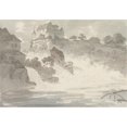 thumbnail image 3 of George Howland Beaumont 24x18 Black Modern Framed Museum Art Print Titled - Falls at Schaffhausen (1782), 3 of 5