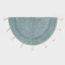 Half Moon Bath Rug with Tassels
