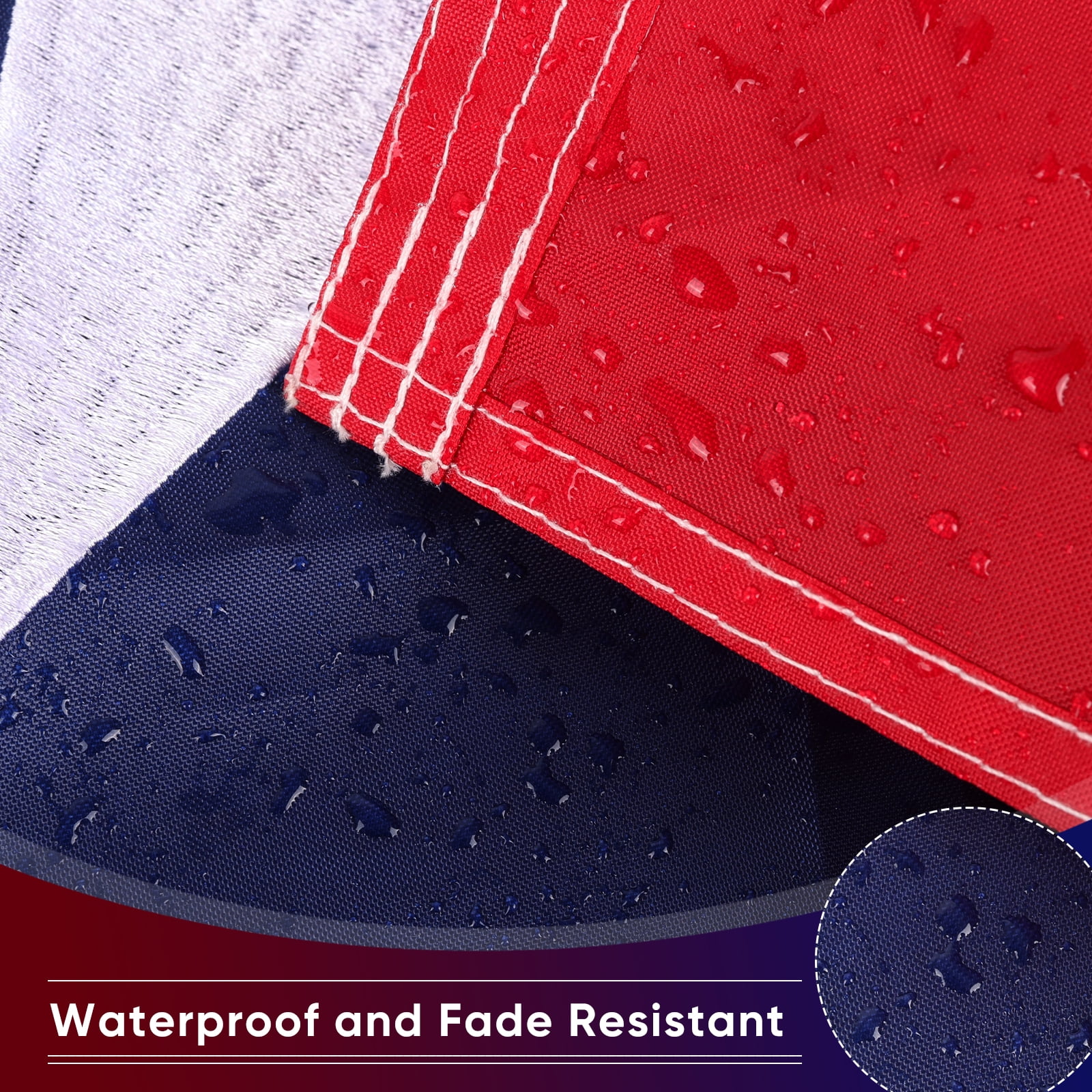 Texas Flag 5x8 ft Outdoor Flag, Embroidered Star Stripes, Heavy Duty, 2 Brass Grommets, All-Weather