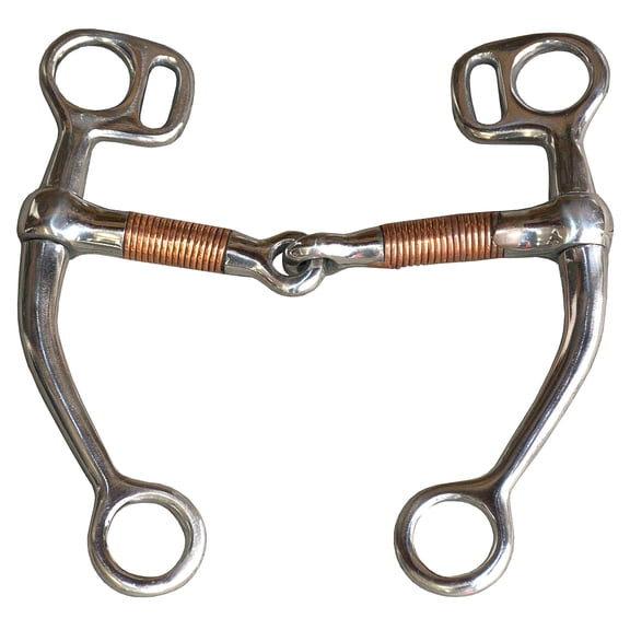 5 In Tom thumb Stainless Steel Horse Bit With Mouth Copper Side