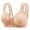 A-Beige186, variant on Daisy Bras For Older Women Front Closure Seamless Support Half Fixed Cup Breathable Convenient Comfy Soft Everyday Bras