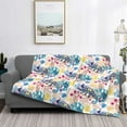 thumbnail image 2 of Uemuo Colorful Chameleons Printed Throw Blanket for Couch, Fluffy Fuzzy Blankets for Bed, Sofa, Cozy Flannel Faux Fur Blanket-60"x50", 2 of 6