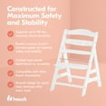 thumbnail image 4 of hauck Alpha+ Grow Along Adjustable Wooden Highchair Seat, Beechwood, White, 4 of 13