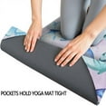 thumbnail image 3 of Light Purple Butterfly Pattern Hot Yoga Mat Towel Non Slip for Hot Yoga - Quick-Drying Yoga Mat Cover with 4 Corner Pockets with Travel Bag - Hot Yoga Towel Non Slip 74"x26", 3 of 6