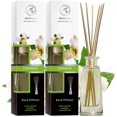 thumbnail image 2 of Jasmine Reed Diffuser w/Natural Essential Jasmine Oil - Set 2 * 100 ml- Fresh & Long Lasting Fragrance - Scented Reed Diffuser - Gift Set w/Bamboo Sticks - for Aromatherapy - SPA - Home, 2 of 8