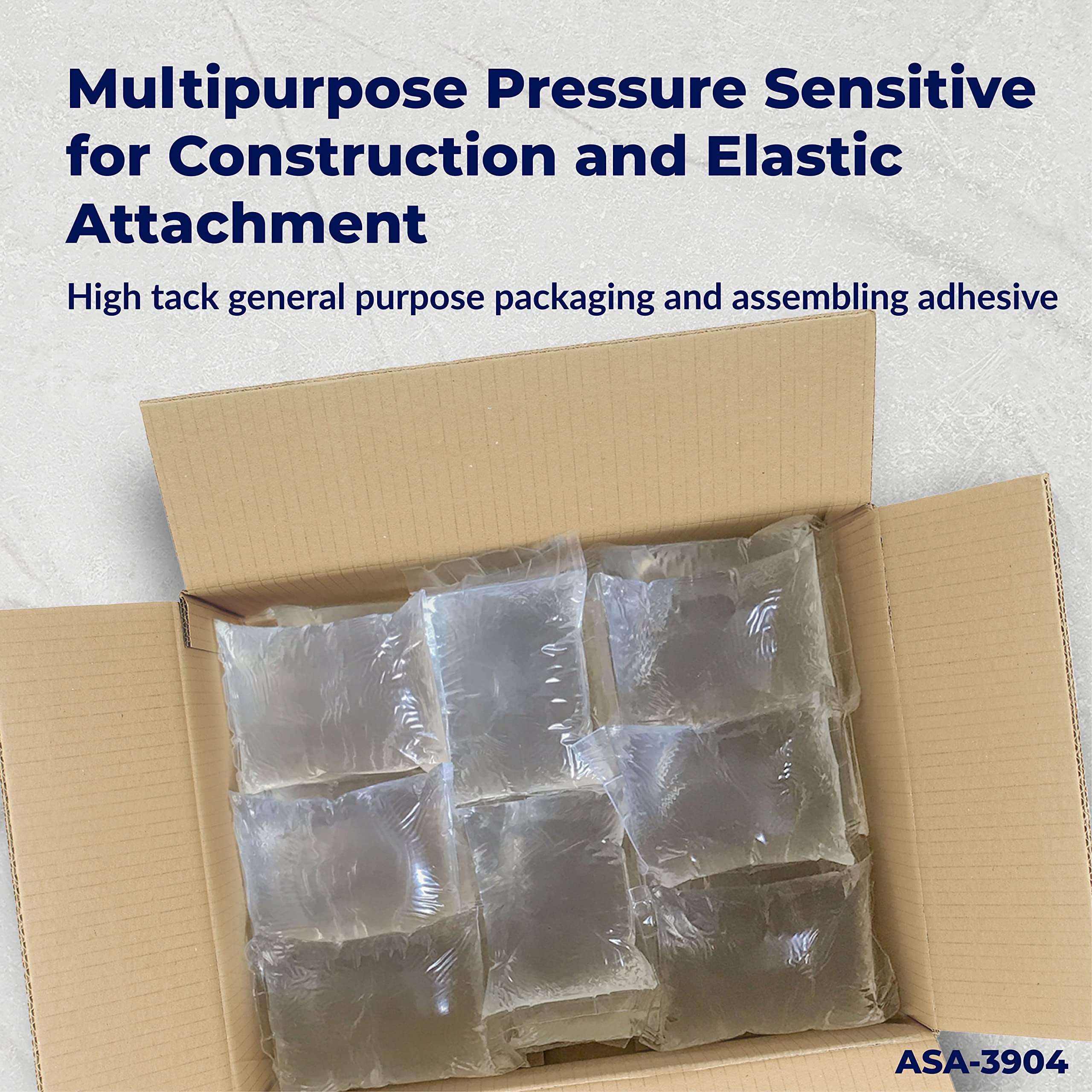 ASA High tack Pressure Sensitive Hot Melt Glue Permanently Tacky, Clear, Product Assembly Applications 35 lbs