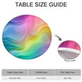 thumbnail image 6 of Rainbow Tie Dye Swirl Pattern Round Fitted Tablecloth with Elastic Edge,Dining Table Cover Waterproof,Outdoor Round Tablecloth for Camping,Dining,Indoor and Outdoor, 6 of 7