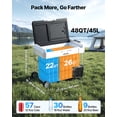 thumbnail image 4 of VEVOR Car Refrigerator, DC 12/24V AC100-240V Compressor Electric Cooler, -4°F to 68°F Truck Refrigerator with APP Control, Wheels&Dual Zone, 4 of 9