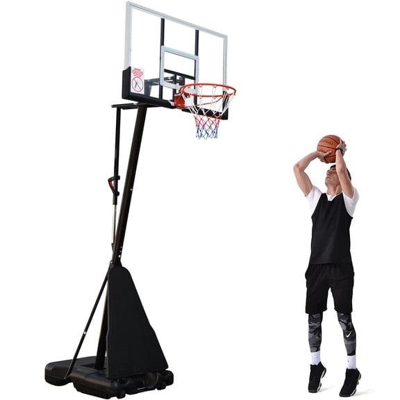 SUGIFT 54 in. Portable Basketball Hoop, Height Adjustable 7.5-10 ft