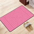 thumbnail image 3 of XMXY Pink Hearts Love Checkered Area Rugs Doormat Outdoor Entrance , Facecloth Non-slip Floor Mat Rug for Living Room Kitchen Sink Area Indoor 36"x24", 3 of 9