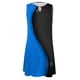 thumbnail image 2 of Gibobby Vestido Casual para Mujer Vestido sin mangas con estampado de bloque de color de línea de color con diseño de anillo hueco de cuello redondo (Azul,M), 2 of 4