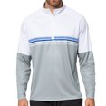 thumbnail image 1 of Antigua Men's Bender 1/4-Zip Golf Performance Pullover, Medium White/Sky, 1 of 2