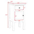 thumbnail image 2 of Costway 2PC Table de Chevet Noire avec Tiroir et Armoire de Rangement, Table d'Appoint en Bois, 2 of 7