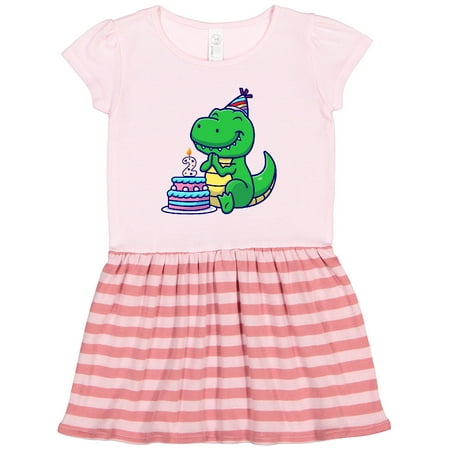 

Inktastic T-Rex 2nd Birthday Gift Toddler Girl Dress