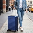 thumbnail image 4 of Costway 3-Piece Hardside Luggage Set (20/24/28 Inch) with 8-Spinner Wheels, 3-Digital Lock Navy, 4 of 10