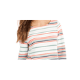 thumbnail image 2 of Charter Club Women's Striped Tie Sleeve Top Green Size Medium, 2 of 3